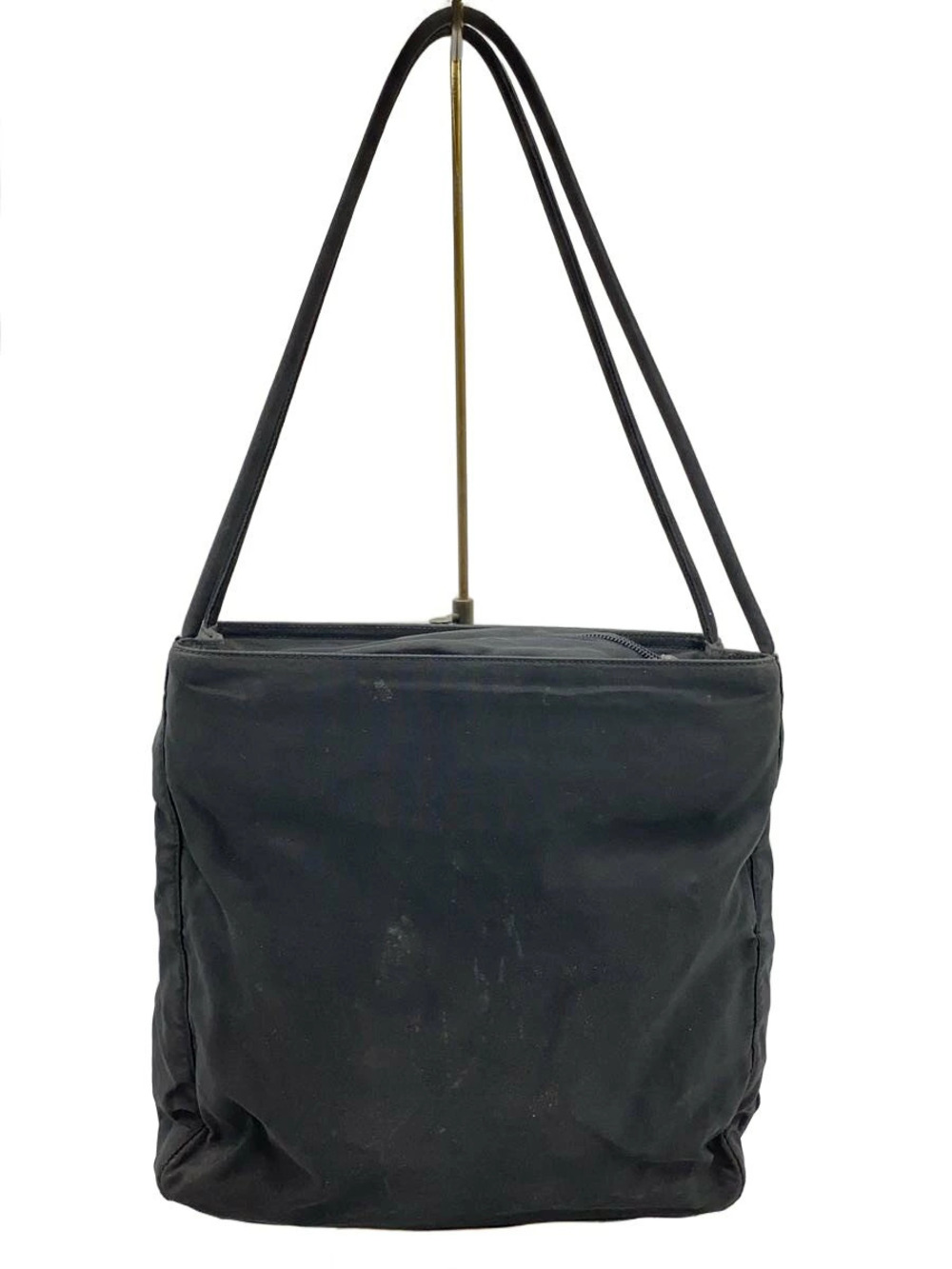 Prada Tessuto Saffiano Leather Shoulder Bag Black